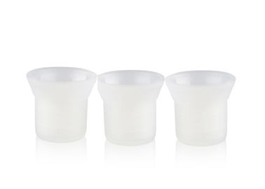सफेद रंग प्लास्टिक स्थायी मेकअप उपकरण गौण माइक्रोब्लडिंग पिगमेंट स्पंज कप